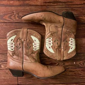 Vintage Butterfly Cowboy Cowgirl Boots
